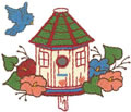 Birdhouse w/Flowers*