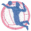 1" Volleyball Logo